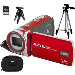 Polaroid - ID975 Dual Shot Video Camera ID975-RED-STK-4