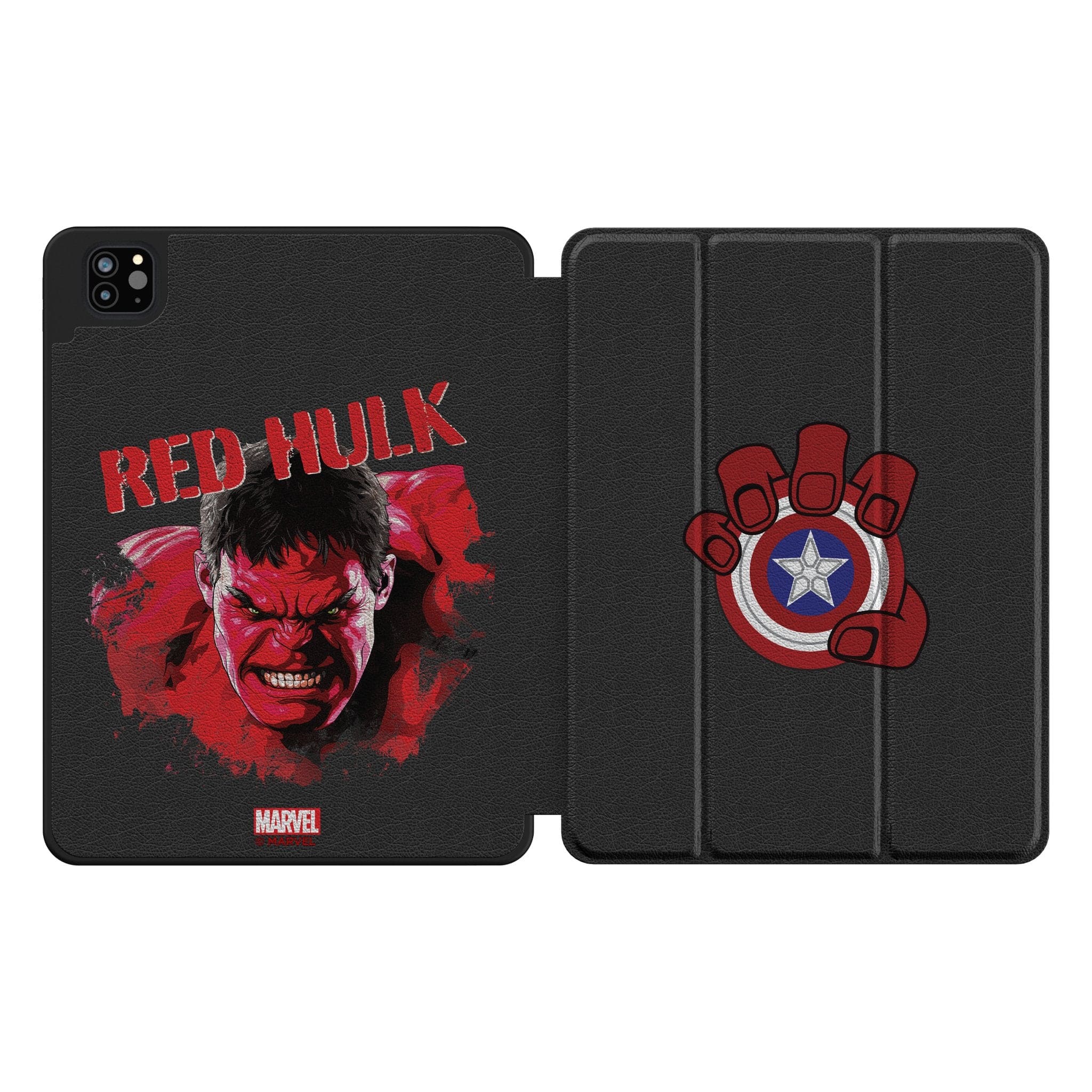 Keyscaper - Marvel Badge Tablet Case - Apple iPad Mini (6th Gen) - Red Hulk