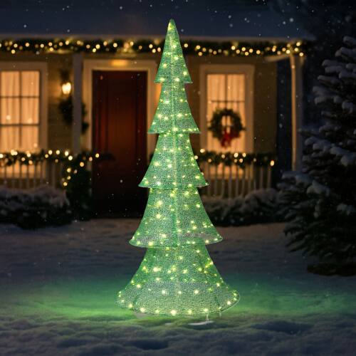 Alt View 4. Winado - 6 FT Lighted Christmas Tree Decorations with LED Light for Indoor/Outdoor Party Decoration - Green.