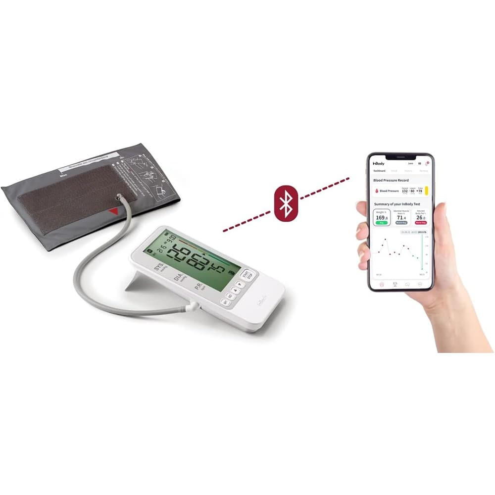 RTMB - Automatic Blood Pressure Monitor, Large Display, Bluetooth - White