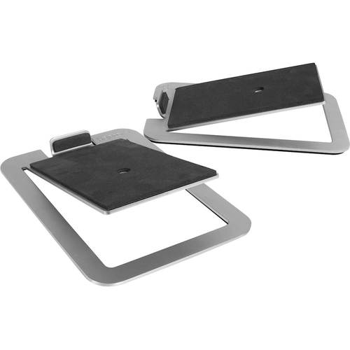 Kanto - S4 Desktop Speaker Stands (2-Pack) - Stainless Steel