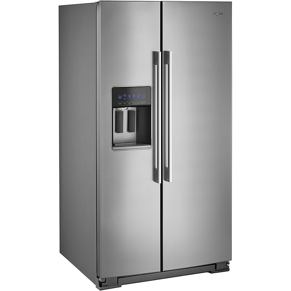Best Buy: Whirlpool 28.5 Cu. Ft. Side-by-Side Refrigerator Stainless Whirlpool Refrigerator Side By Side Stainless Steel