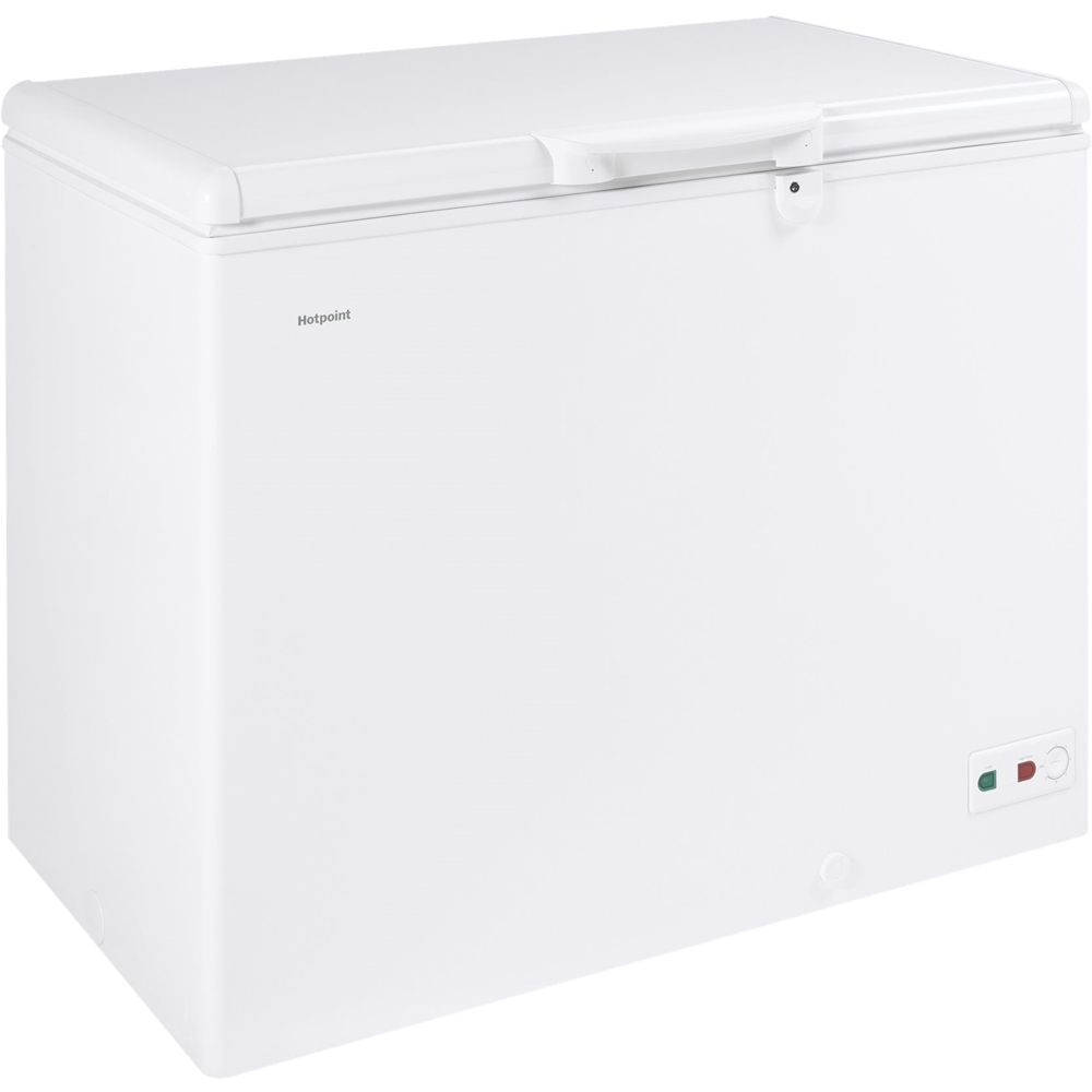 Left View: Hotpoint - 9.4 Cu. Ft. Chest Freezer with Manual Defrost - White