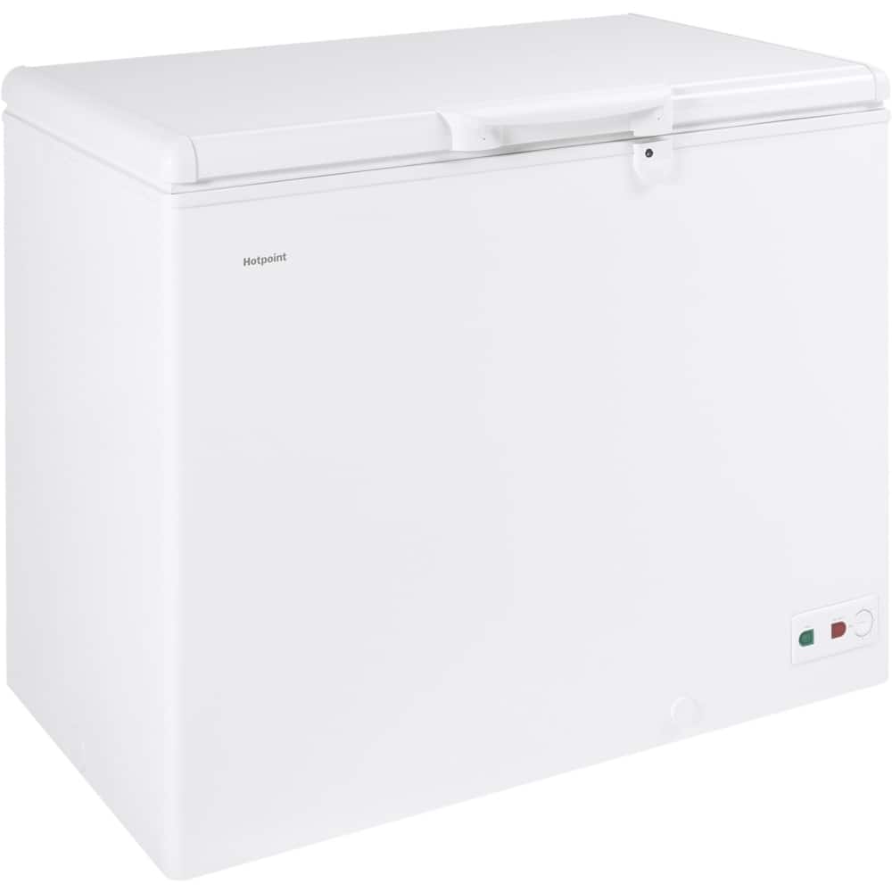 Left. Hotpoint - 9.4 Cu. Ft. Chest Freezer with Manual Defrost - White.