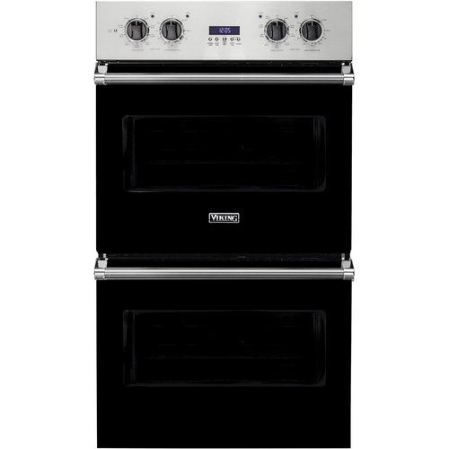 Viking - Professional 5 Series 29.5" Built-In Double Electric Convection Wall Oven - Black