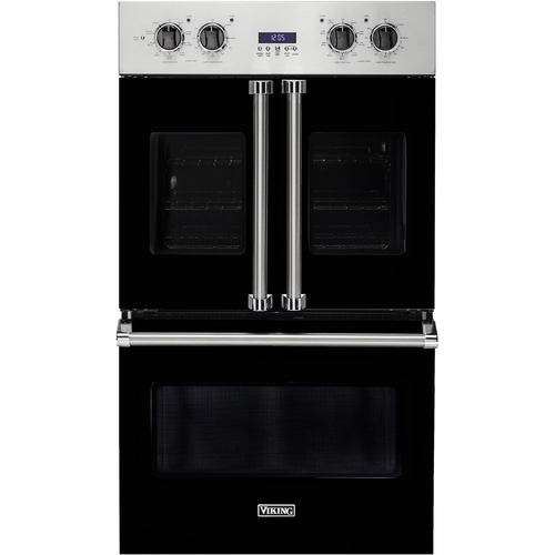 Viking - Professional 7 Series 29.5" Built-In Double Electric Convection Wall Oven - Black