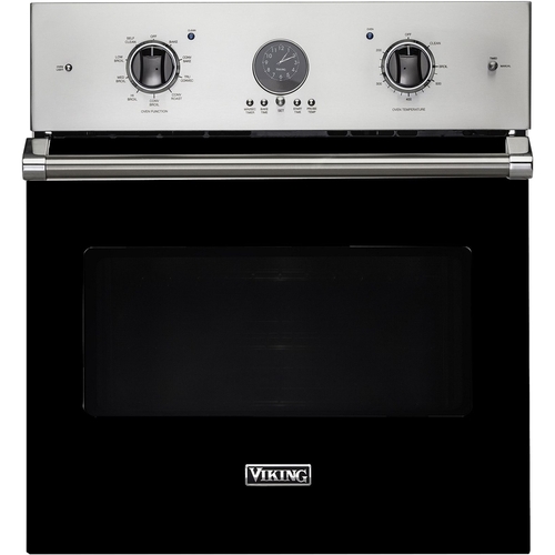 Viking - Professional 5 Series 26.5" Built-In Single Electric Convection Wall Oven - Black