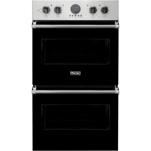 Viking - Professional 5 Series 29.5" Built-In Double Electric Convection Wall Oven - Black