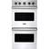Front. Viking - Professional 5 Series 26.5" Built-In Double Electric Convection Wall Oven - White.