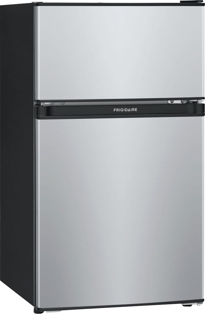 Angle View: Frigidaire - 3.1 Cu. Ft. Mini Fridge with Built-In Freezer - Silver