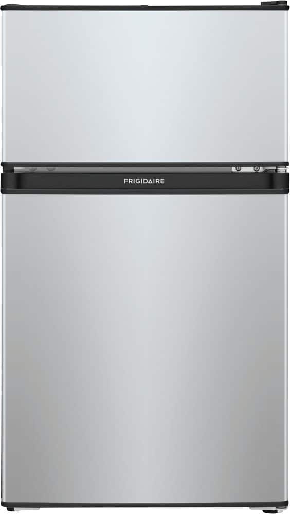 Frigidaire - 3.1 Cu. Ft. Mini Fridge with Built-In Freezer - Silver - Front_Zoom