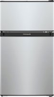 Frigidaire - 3.1 Cu. Ft. Mini Fridge with Built-In Freezer - Silver - Front_Zoom