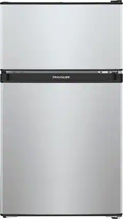 Front. Frigidaire - 3.1 Cu. Ft. Mini Fridge with Built-In Freezer - Silver.