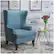 Alt View 14. Noble House - Juneau Hi-Back Wing Chair - Dark Teal.