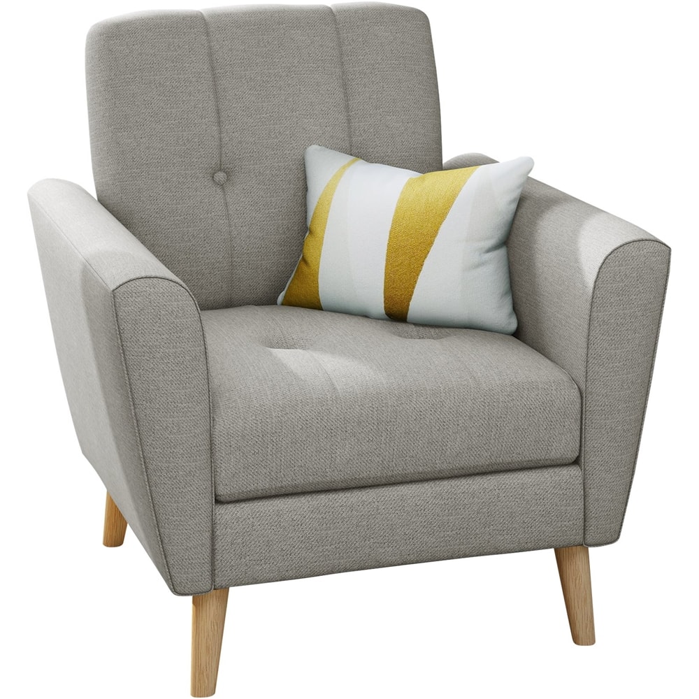 Left View: Noble House - Ruston Club Chair - Beige