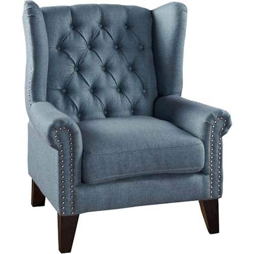 Best Buy: Noble House Greenville Accent Chair Blue 302086