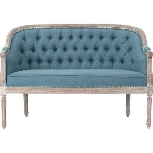 Noble House - Belleville Tufted Loveseat - Blue