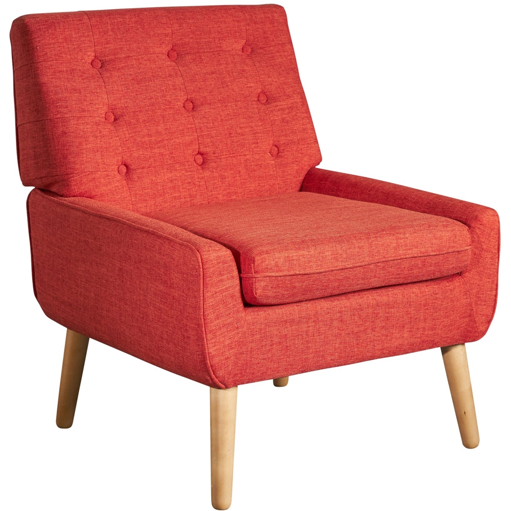 Left View: Noble House - Quincy Accent Chair - Muted Orange