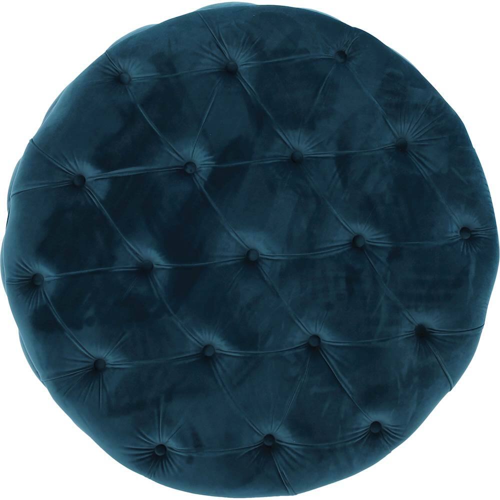 Best Buy: Noble House Colebrook Tufted Ottoman Dark Teal 299852