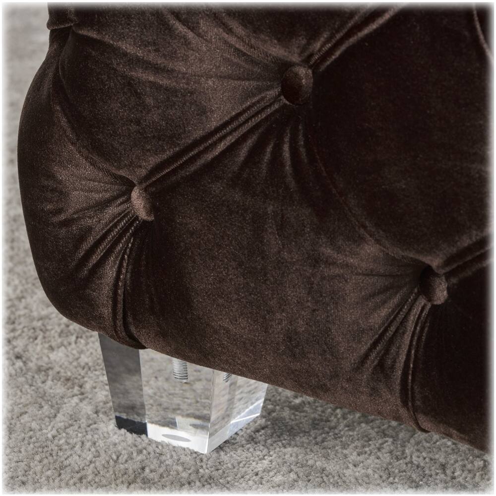 Best Buy Noble House Joplin Tufted Ottoman Chocolate 301985