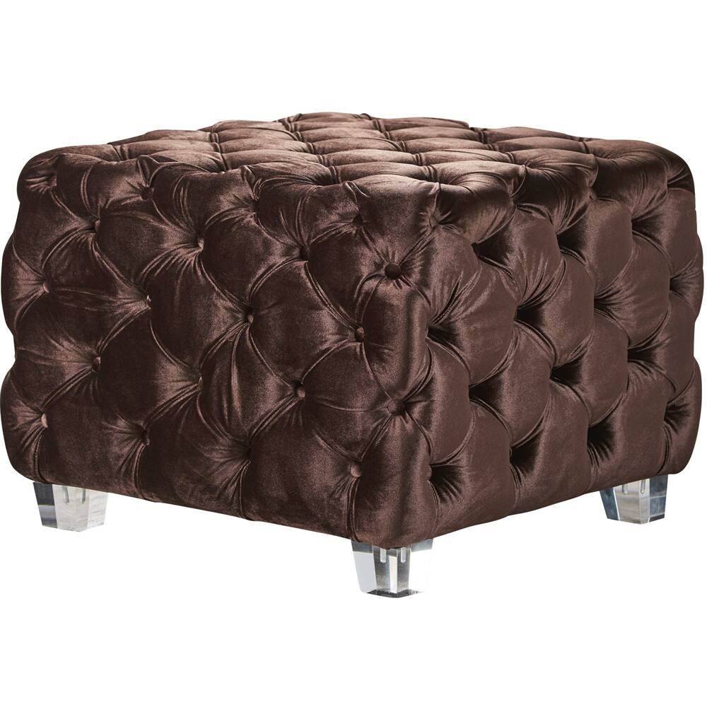 Best Buy Noble House Joplin Tufted Ottoman Chocolate 301985