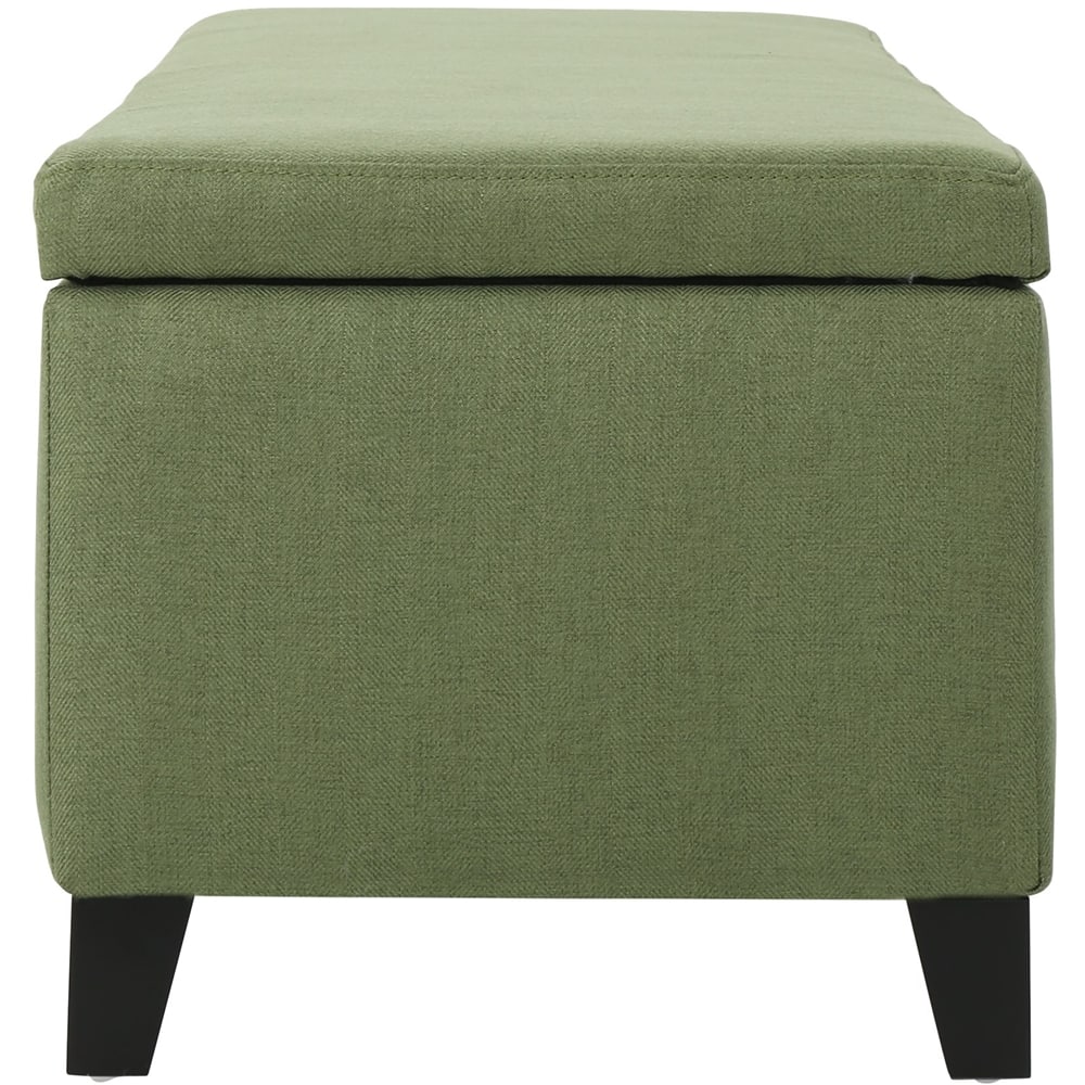 Angle View: Noble House - Laurel Storage Ottoman - Moss