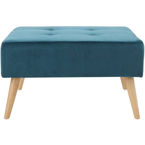 Noble House - Hibbing Tufted Ottoman - Dark Teal