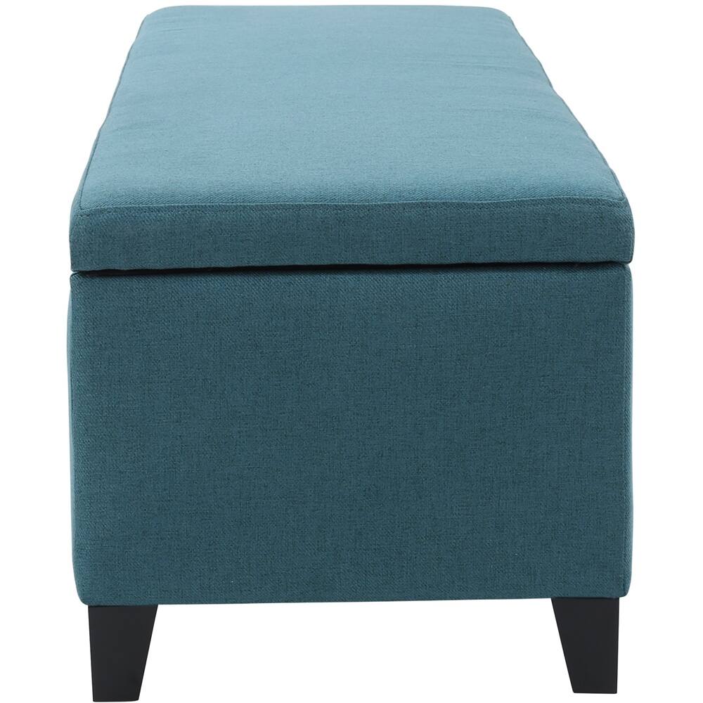 Angle View: Noble House - Laurel Storage Ottoman - Azure/White