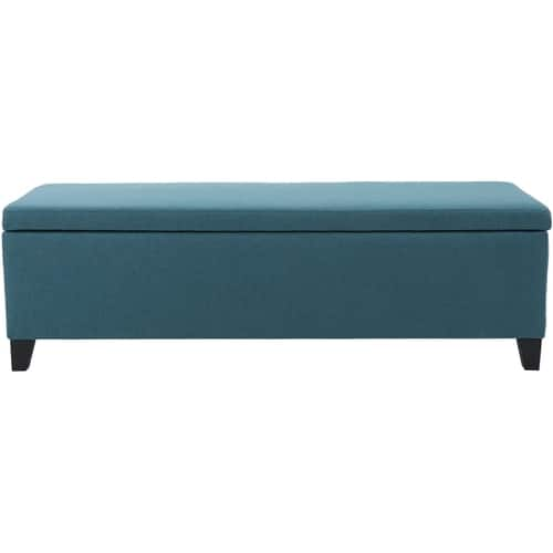 Noble House - Laurel Storage Ottoman - Dark Teal