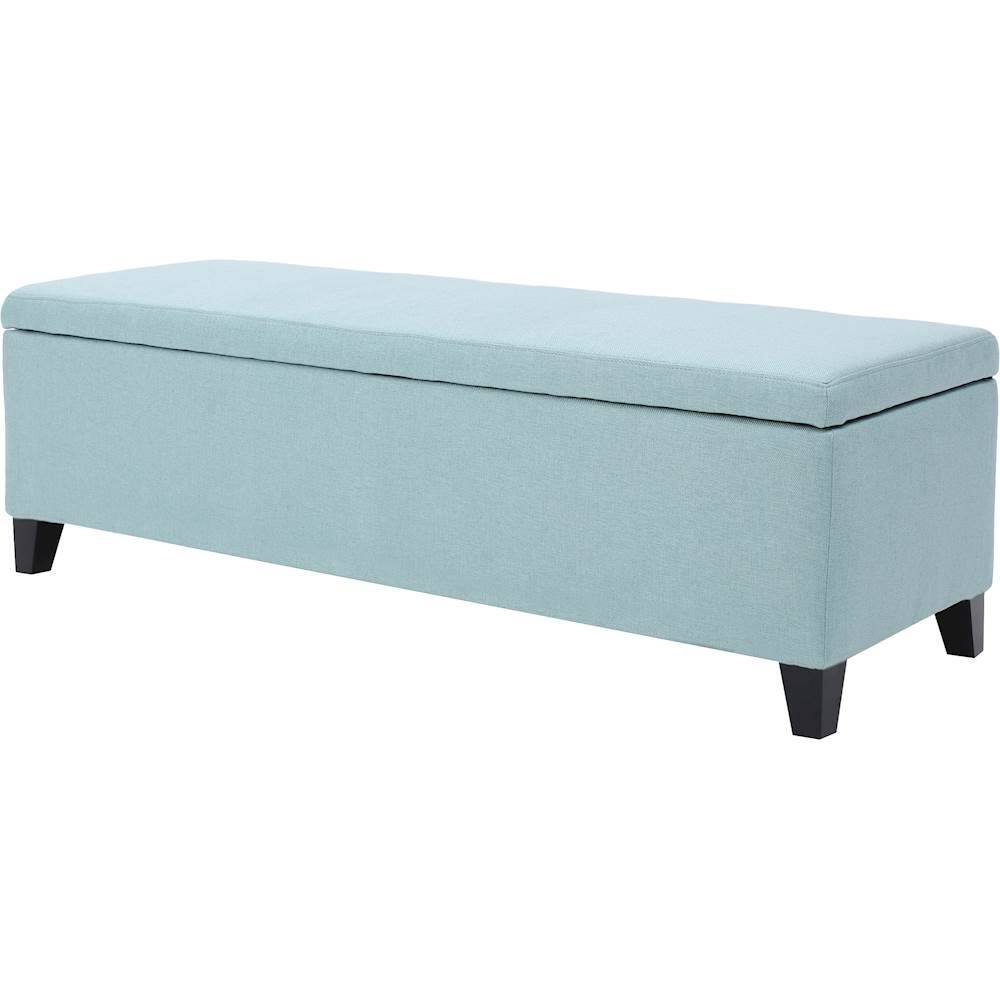 Left View: Noble House - Ashland Ottoman - Light Gray