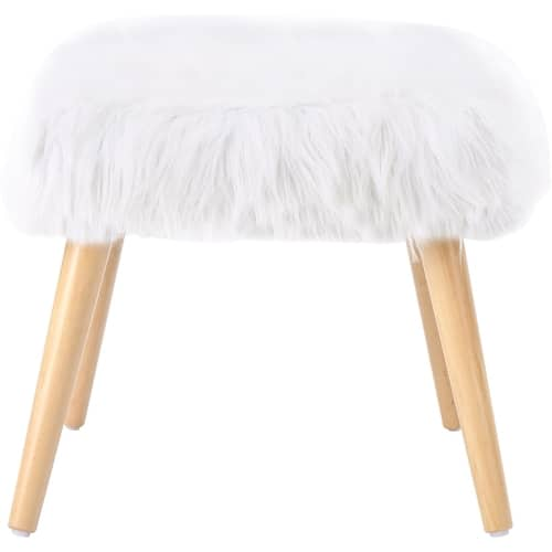 Noble House - Galena Ottoman Stool - White