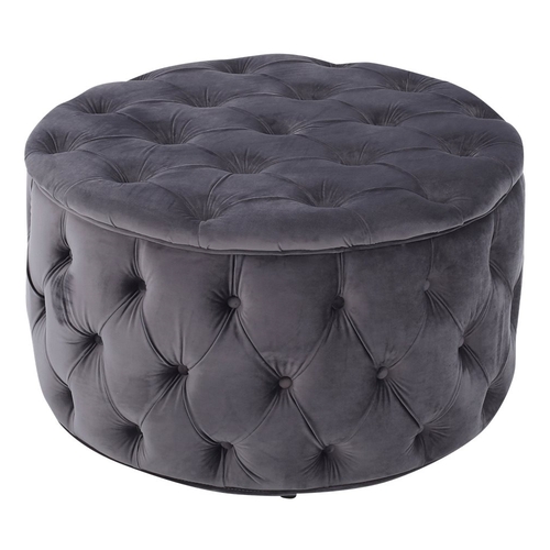 Noble House - Colebrook Tufted Ottoman - Gray