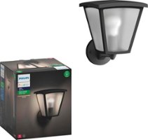 Philips - Hue White Inara Outdoor Lantern - Black - Front_Zoom