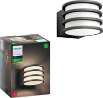 Philips - Hue White Lucca Outdoor Lantern - Black - Front_Zoom