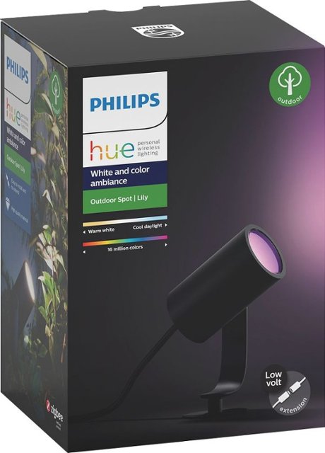 transactie Diakritisch Kiezelsteen Philips Hue White and Color Ambiance Lily Outdoor Spot Light Extension Kit  Multicolor 802074 - Best Buy
