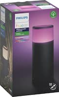 Philips - Hue White and Color Ambiance Calla Outdoor Pathway Light Extension Kit - Black - Front_Zoom