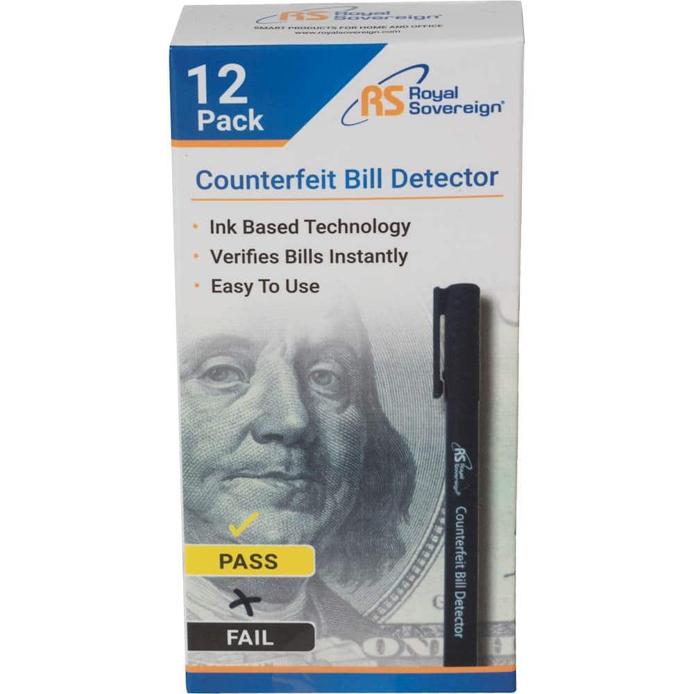 Front. Royal Sovereign - Counterfeit Bill Detector Pen (12-Pack).