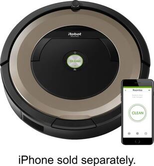 iRobot - Roomba 891 App-Controlled Self-Charging Robot Vacuum - Champagne - Larger Front