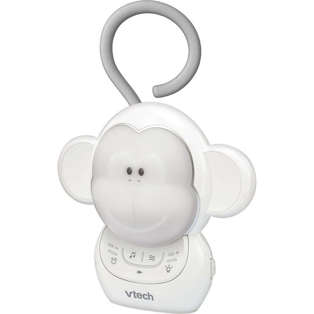Left View: VTech - Safe&Sound Myla the Monkey Portable Soother - White