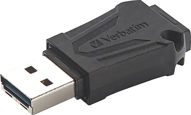 Front. Verbatim - ToughMAX 32GB USB 2.0 Flash Drive - Black.