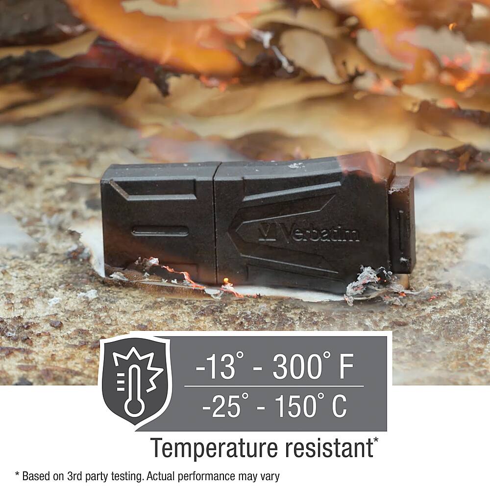 Alt View 13. Verbatim - ToughMAX 32GB USB 2.0 Flash Drive - Black.