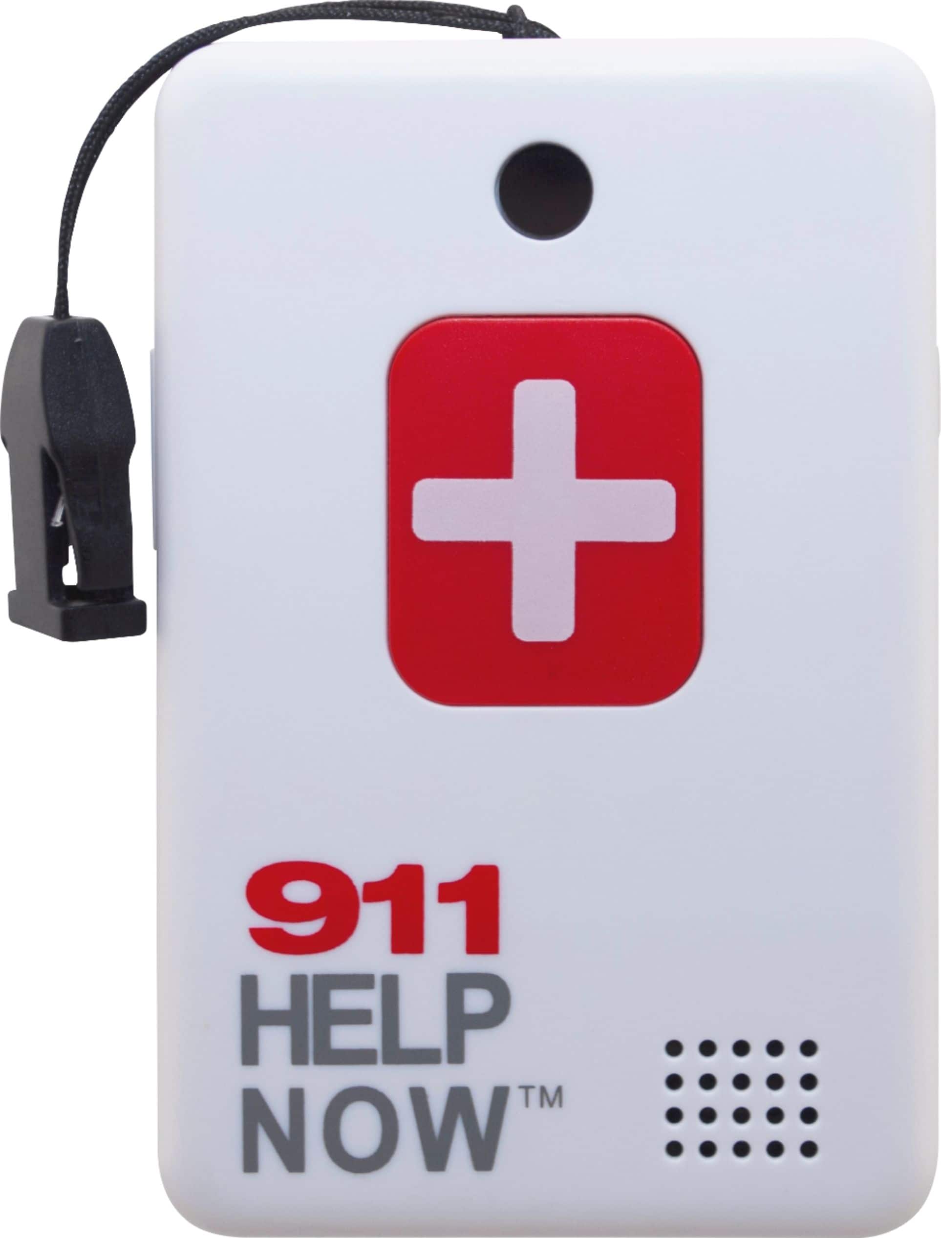 Angle. Emergency Medical Alert Pendant - white.