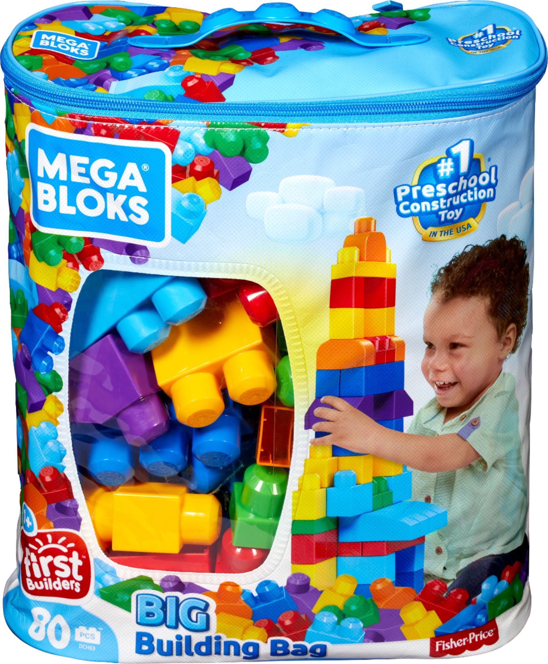 80 Piece for sale online Mega Bloks DCH63 Big Building Bag 