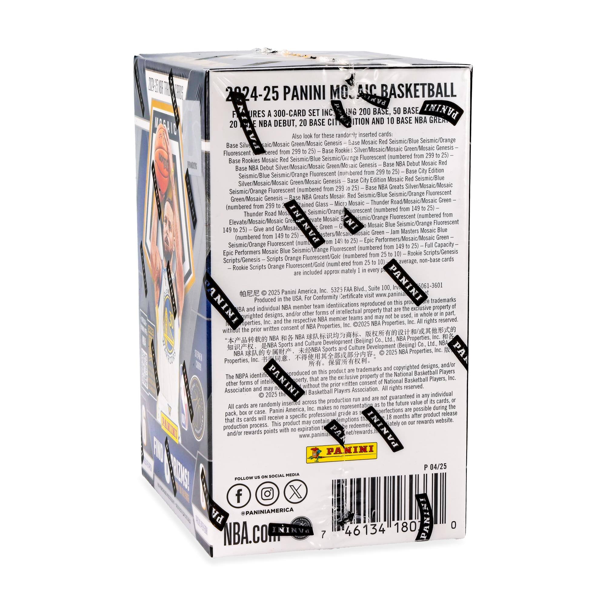 NBA 2025 Panini Mosaic Blaster Box | 6 Packs Multi Colored