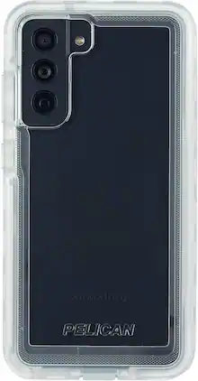 Pelican - Voyager Holster/ Stand Included case - Samsung Galaxy S21 FE 5G - Clear