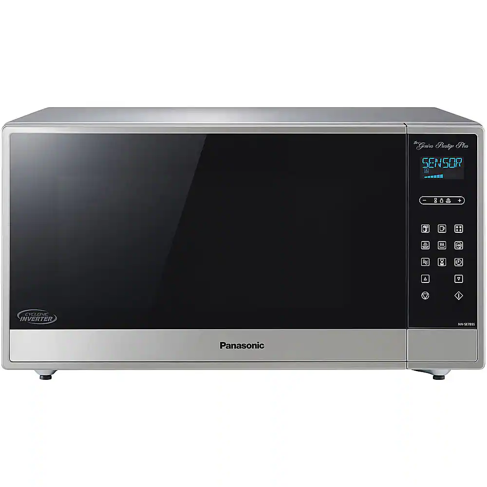 Front. Panasonic - 1.6-Cu. Ft. Built-In/Countertop Cyclonic Wave Microwave Oven with Inverter Technology - Stainless Steel.