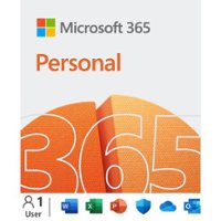 Microsoft 365 Personal (1 Person) (12-Month Subscription) - Android, Apple iOS, Mac OS, Windows [Digital] - Auto Renewal - Front_Zoom