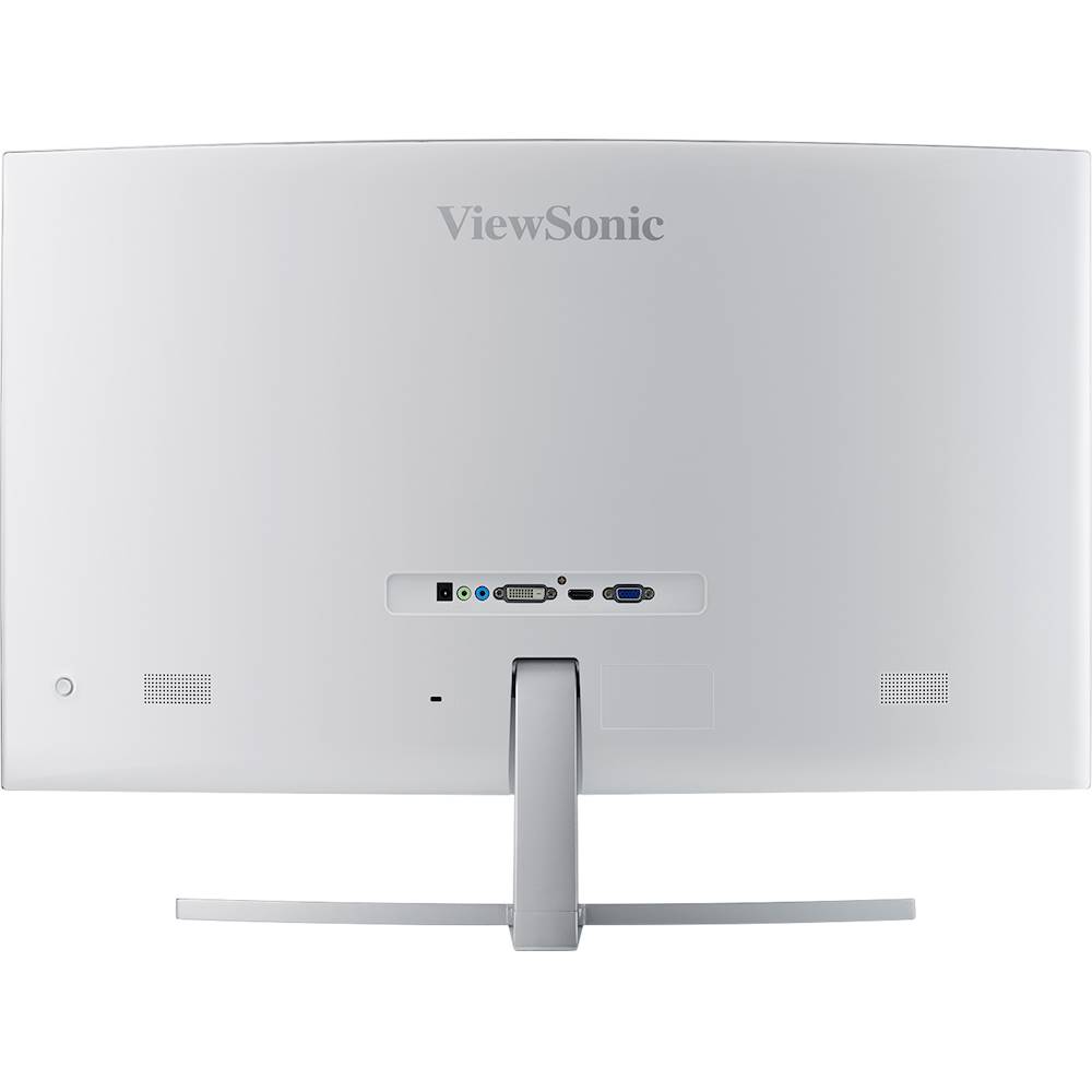 Back View: ViewSonic - VX3216-SCMH-W 31.5" LED Curved FHD Monitor - Silver