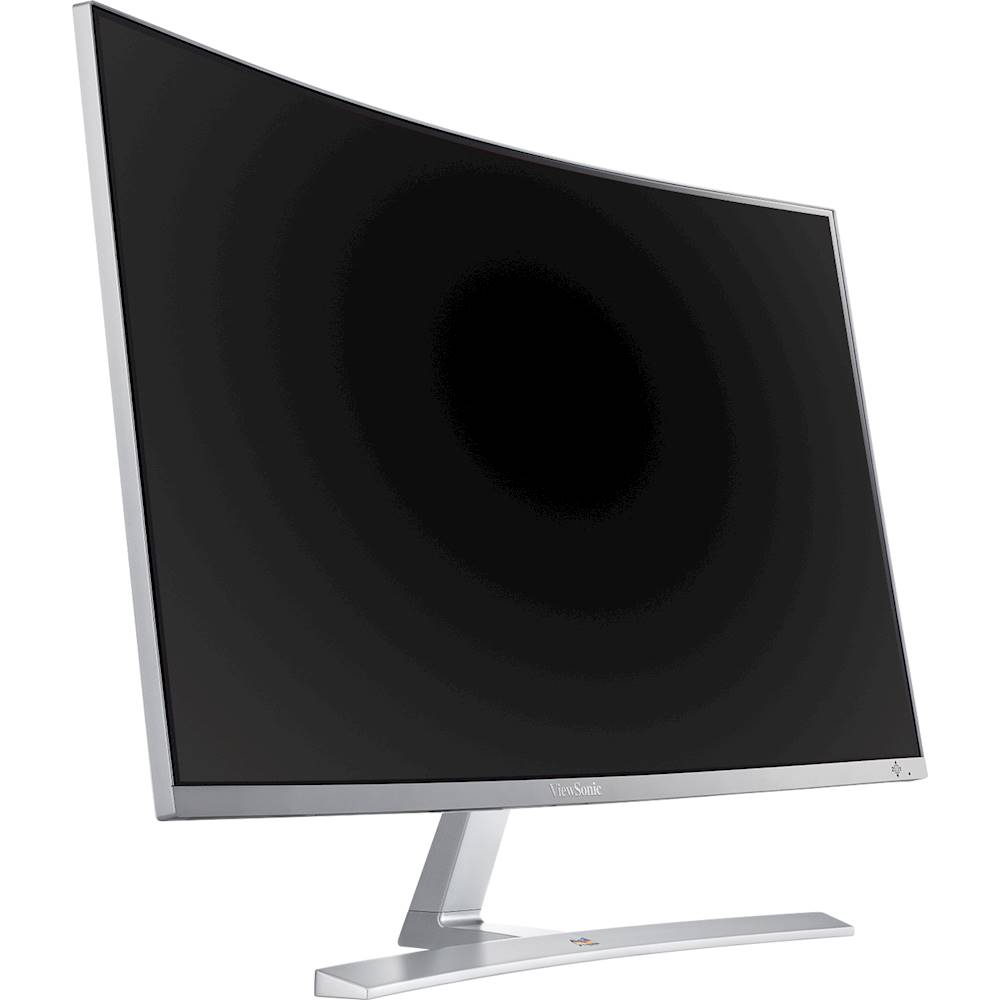 Angle View: ViewSonic - VX3216-SCMH-W 31.5" LED Curved FHD Monitor - Silver