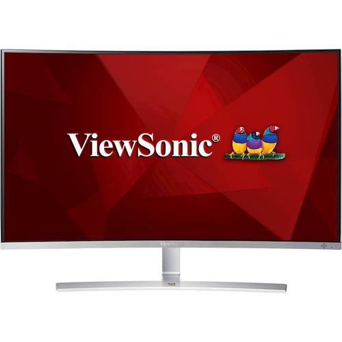 ViewSonic - VX3216-SCMH-W 31.5" LED Curved FHD Monitor - Silver